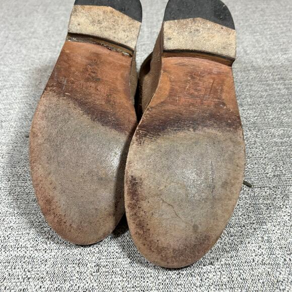 Gee WaWa By Anthropology Brown Suede Round Toe Lace Up Ankle Chukka Boots SZ 10 - Picture 7 of 11